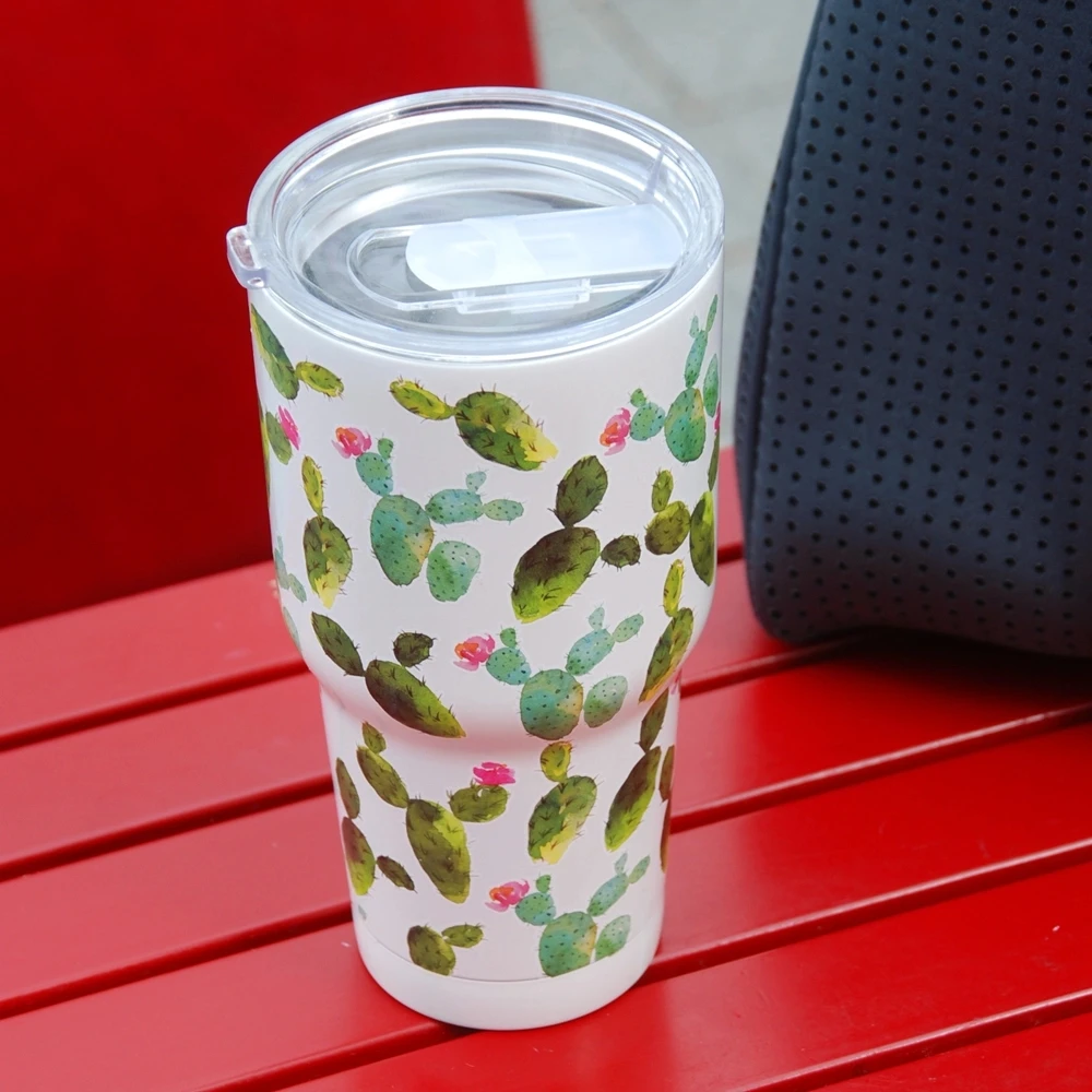 30 унций Bull Flower Tumbler нержавеющая сталь ацтекская Двухстенная Вакуумная чашка милый подарок для воды держатель DOM1175