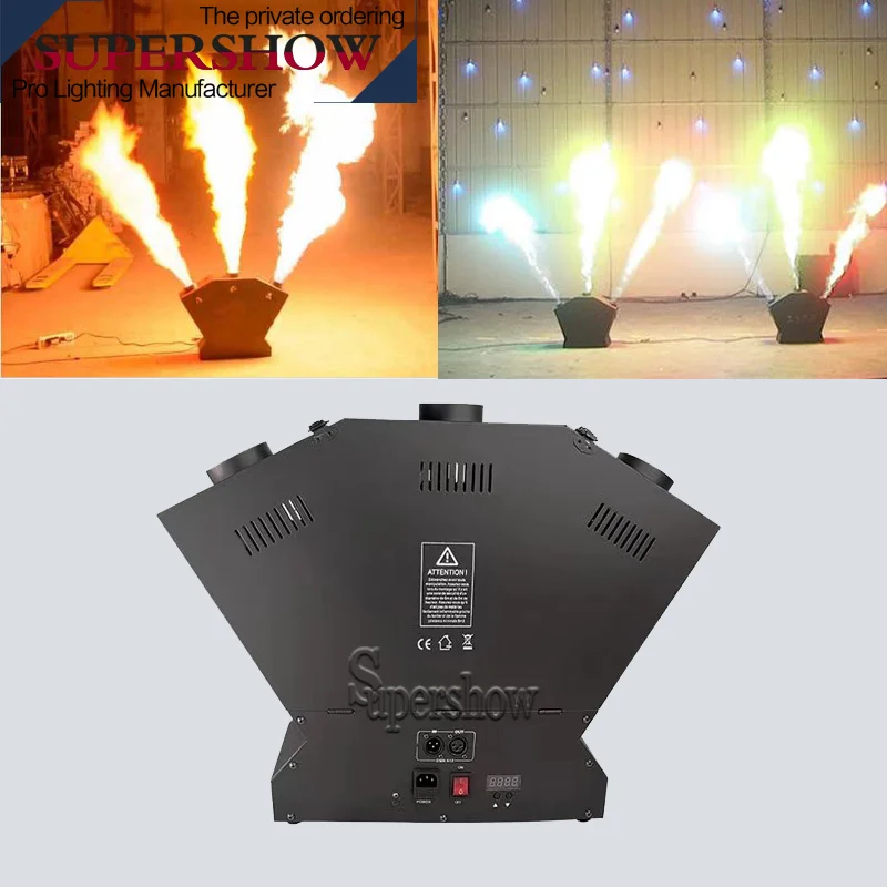 Сценическое профессиональное оборудование огнеупорная Машина DMX с 3 головками