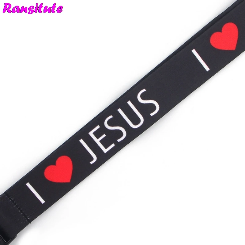Ransitute I love Jesus ремешок для мобильного телефона шейный ключ ID карта телефона/Сделай