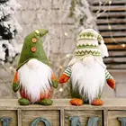 2021 новогодний веселый рождественский кулон Безликий Санта зеленый гном плюшевые куклы украшения для рождественской елки настольные украшения для детских игрушек подарок