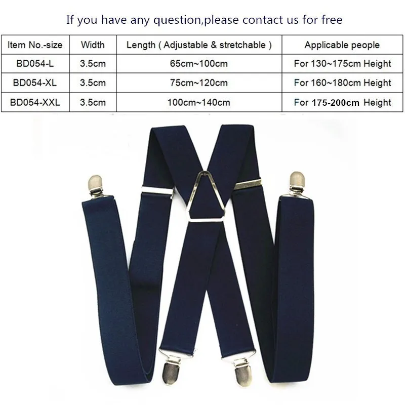 

2021 Hot Sale Suspenders Men Adjustable Elastic X Back Pants Women Suspender for Trousers 55 Inch Clips Fashion Accessory
