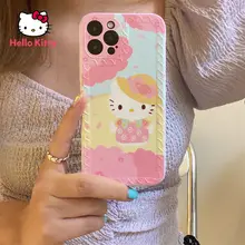 Hello Kitty case for iPhone 6S/7/8P/X/XR/XS/XSMAX/11/12Pro/12mini Phone  Blu-ray Soft Case Case Cover
