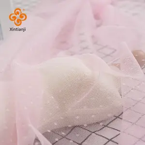 Кружевная Сетка жаккардовая ткань в горох, Тюлевая ткань для платья и москитной сетки, материал для рукоделия в стиле пэчворк, TJ0308