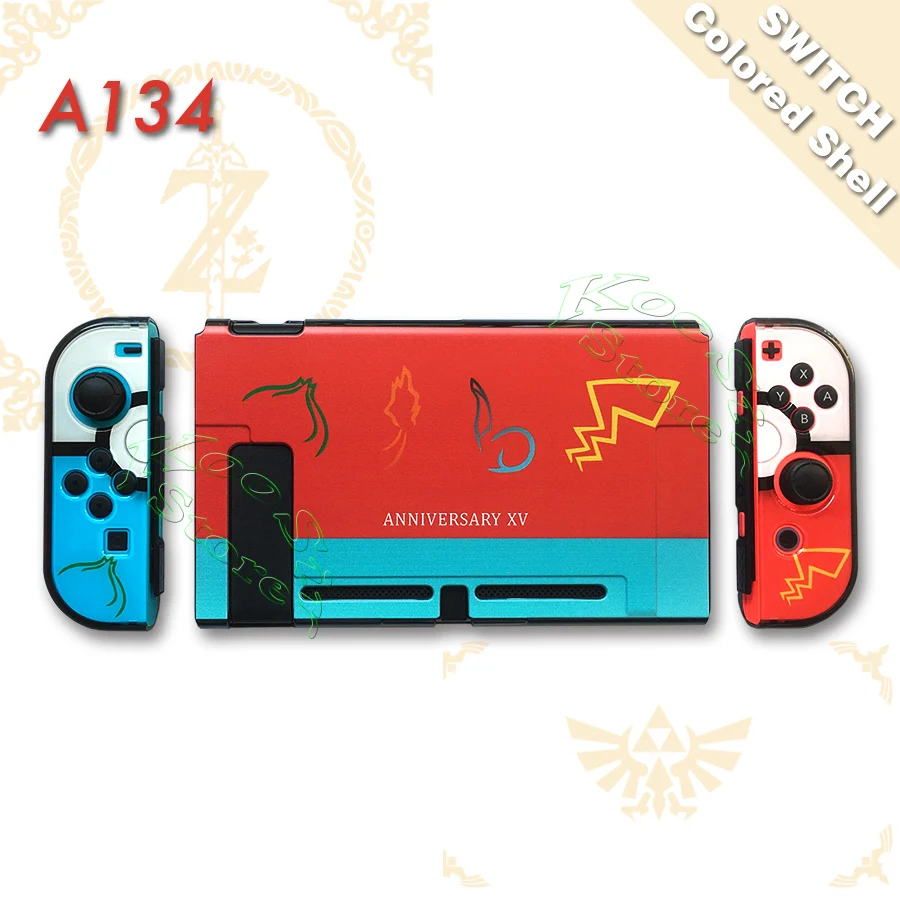 A134 Защитный чехол для консоли nintendo s Zend, цветной чехол Nitendo Switch Crystal Shell, чехол для nintendo Switch Pikachus, тематический чехол - Цвет: A134