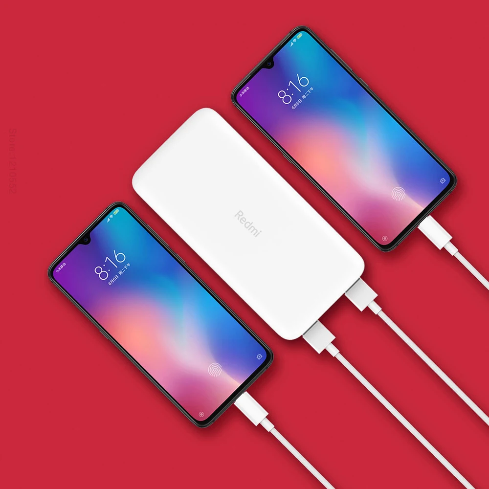 Xiaomi Redmi Power Bank 20000mAh 18W Fast Charging USB Type-C Portable Battery Dual Input Output Two-Way Mobile Phone Charger | Мобильные