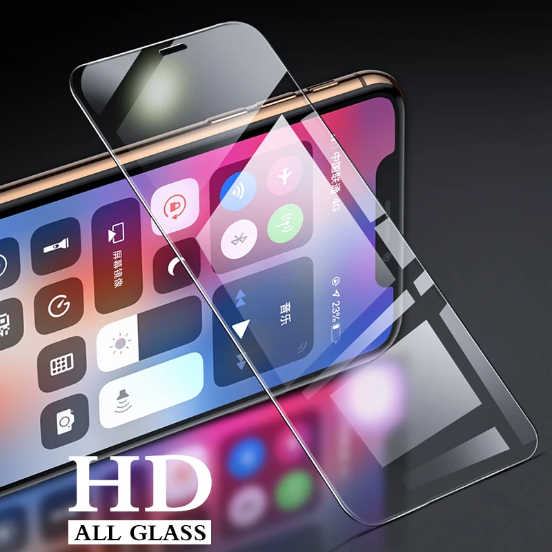 Защитное стекло на весь экран для iPhone 7 8 6 6s Plus X XS Max XR 5 5S 11 Pro SE 2020 закаленное