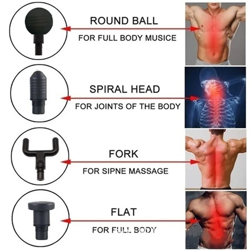 

65dB Low Noise Fascia Gun High Frequency Stimulation Muscle Relax Pain Relief Body Shaping Massage Gun Health Care Massager
