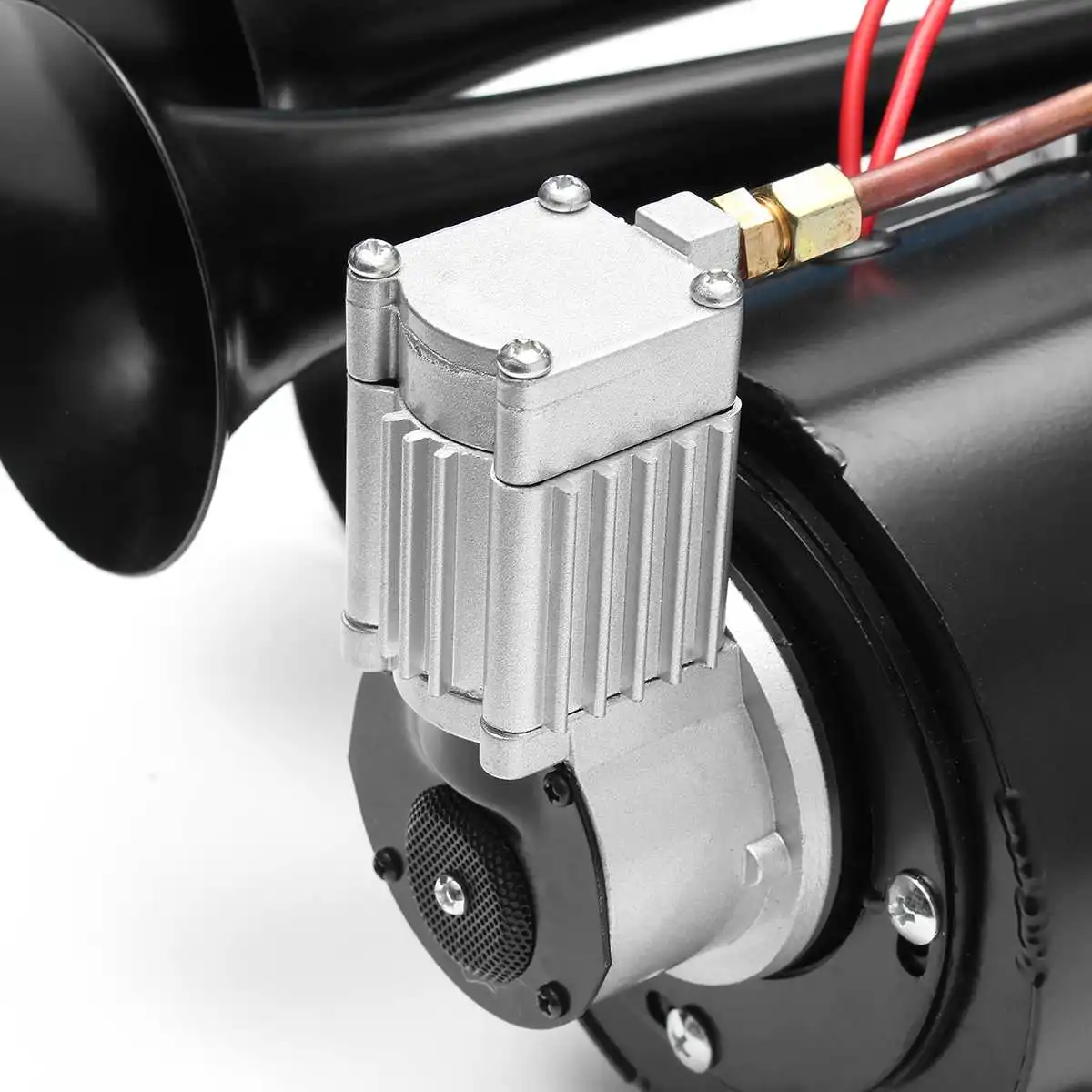 Воздушный рожковый комплект с 4 трубами для грузового поезда черный 170 PSI 12 В 3