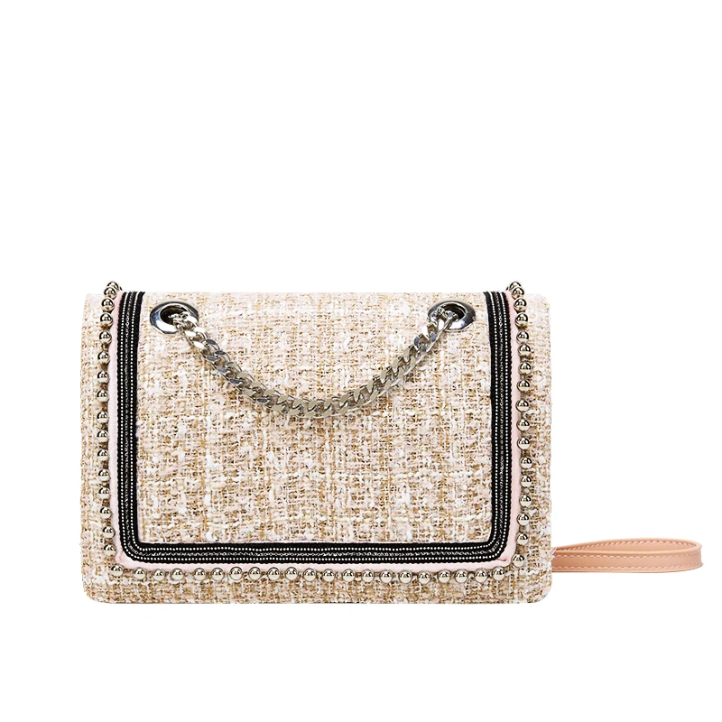 Винтажная Новая Элегантная сумка через плечо женская модная винтажная шерстяная