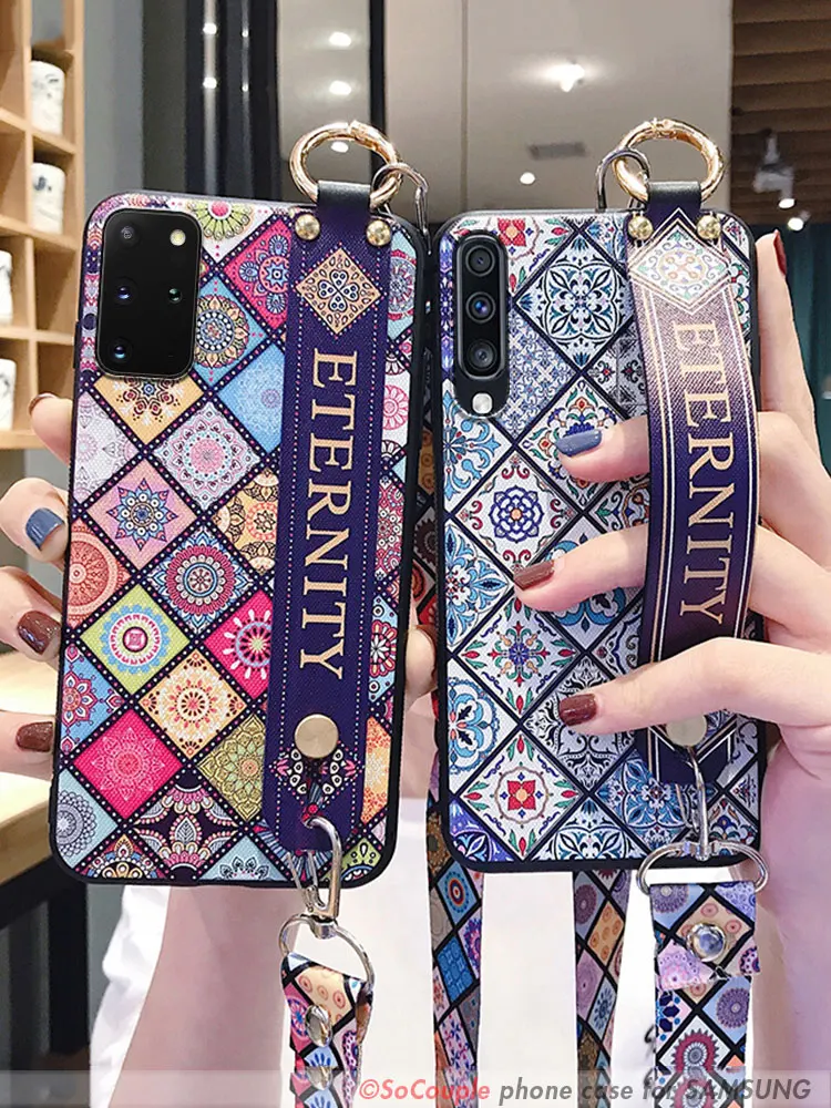 СоCouple Ошейник Ремешок На Запястье Чехол Для Samsung a32 54 53 52s 51 71 72 34 Note 20 S21 S22 S23 Ultra FE Plus Держатель Телефона на