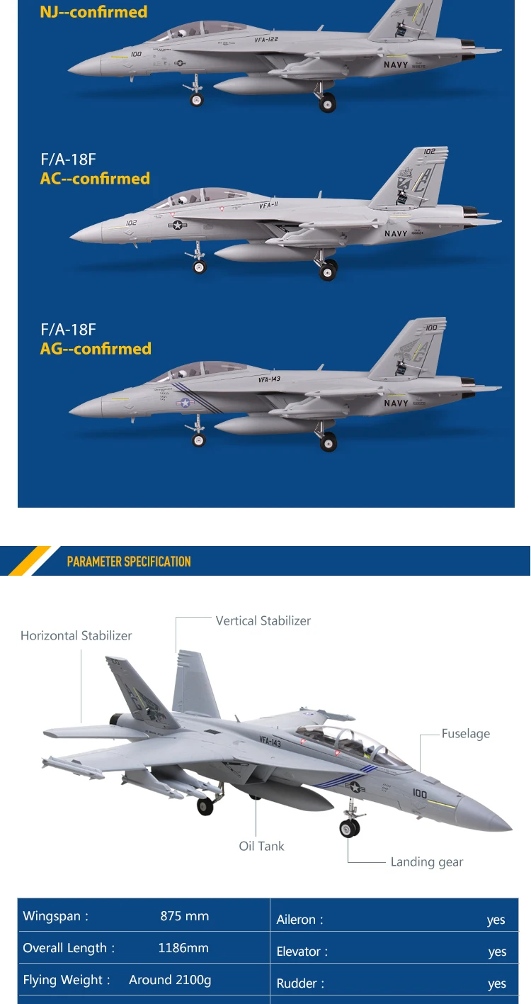Радиоуправляемый самолет FMS F/A-18F F18 Super Hornet V2 70 мм воздуховод вентилятор EDF струйная шкала модель самолета PNP 6S 6CH с створками
