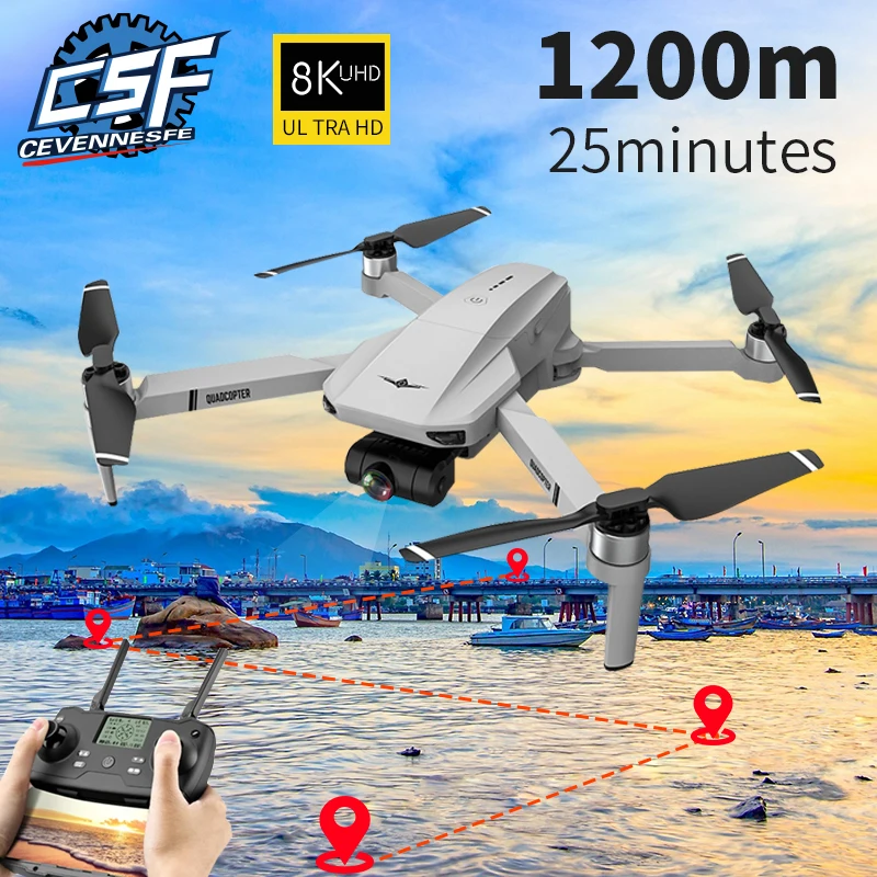 2021 Новый KF102 Дрон 8k HD камера 2 осевой шарнир профессиональный анти встряхивание