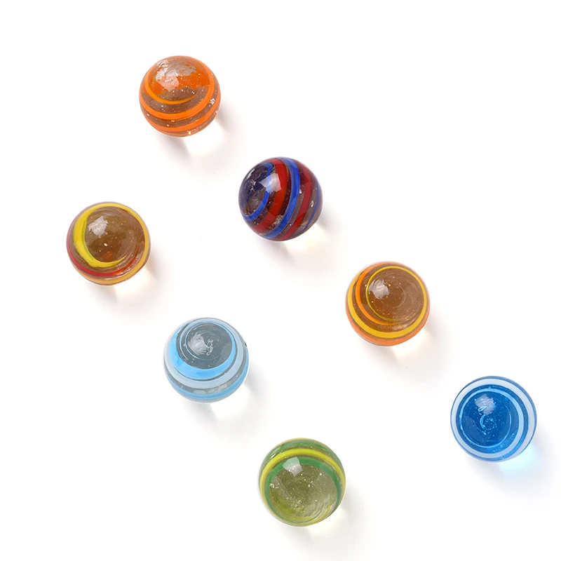 

7PCS/Set 20MM Glass Ball Cream Console Game Pinball Small Marbles Pat Toys Parent- Child Beads Bouncing Ball