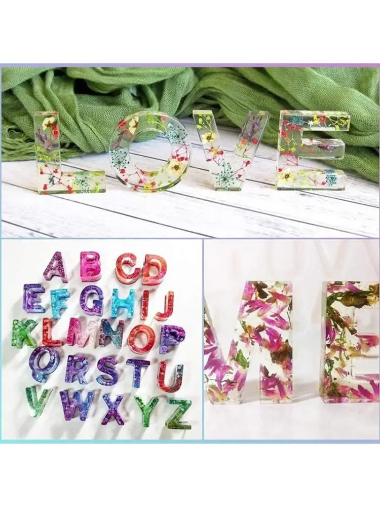 

С украшением в виде кристаллов эпоксидная смола, форма буквы алфавита номер кулон литья силиконовые формы F3MD