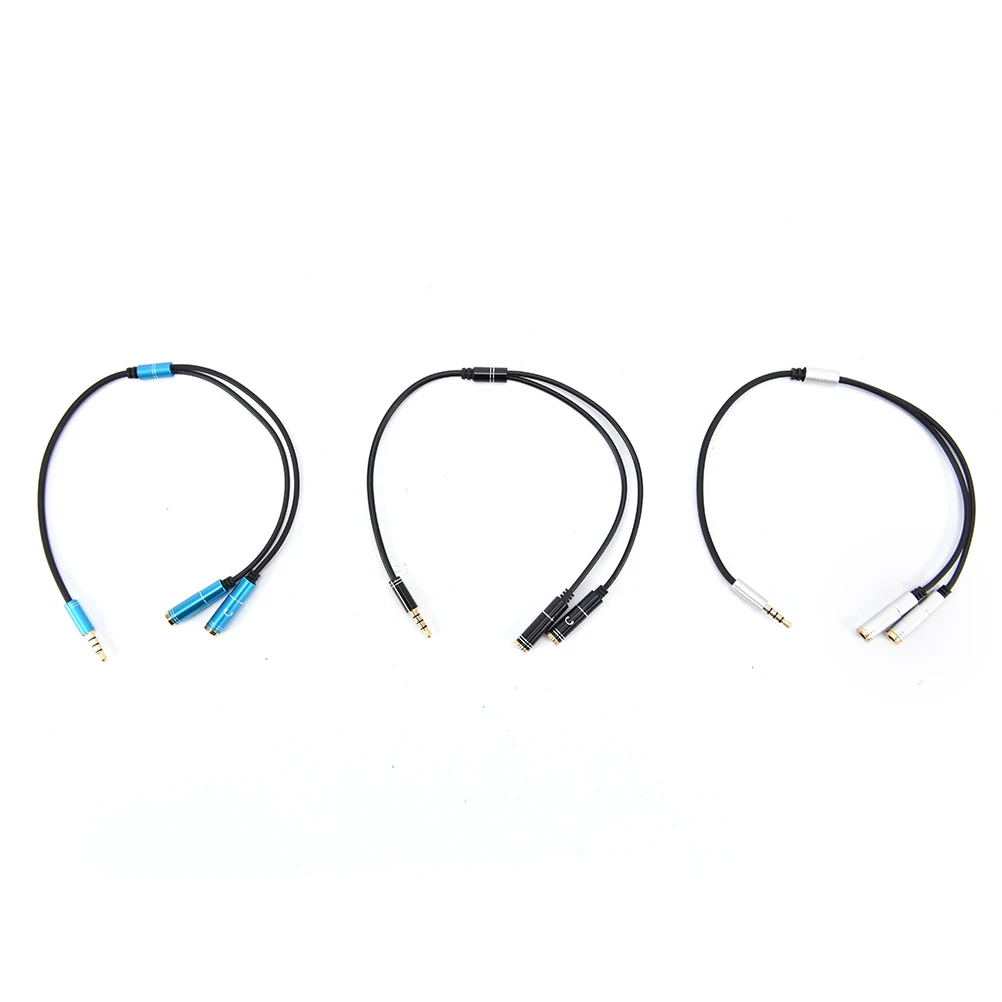 Аудиокабель с 1 штекера на 2 гнезда 3 5 мм Разветвитель для наушников микрофоном Y