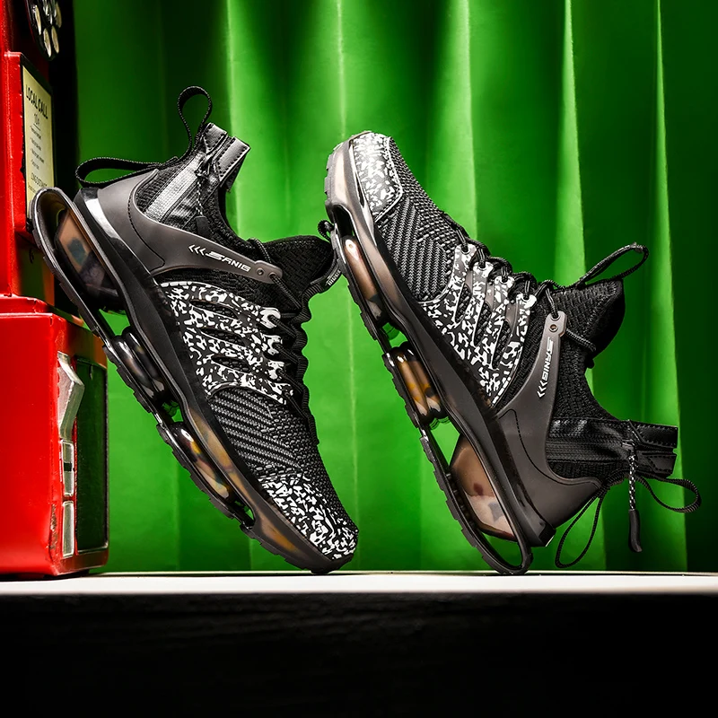 

Летние мужские повседневные кроссовки Обувь с дышащей сеткой спортивной обуви, высокого качества, Нескользящие кроссовки с амортизацией т...