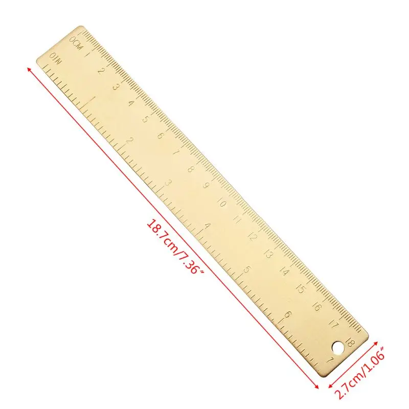 

18 см латунь закладка-линейка этикетка метка книги картографии картина измерительный инструмент X3UE