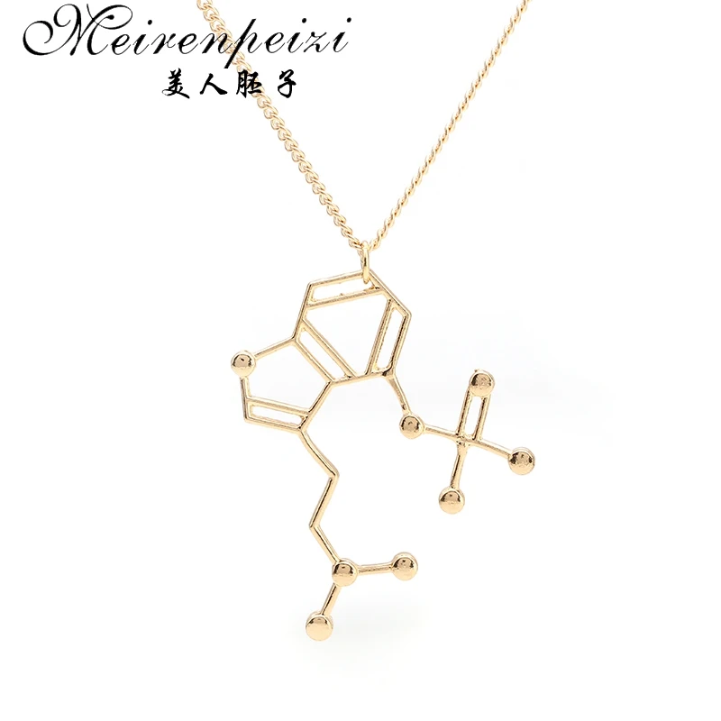 Женское ожерелье с подвеской в виде молекул | Украшения и аксессуары