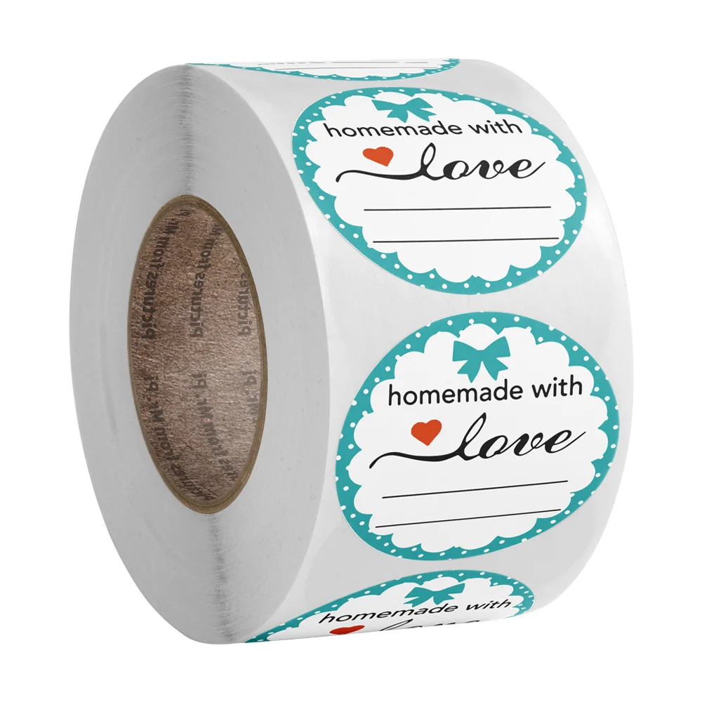 

500 шт./рулон, наклейка с буквами, наклейка ручной работы, круглая, 1 дюйм