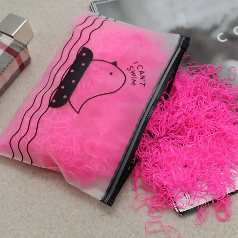 

2500pcs Girls Hair Accessories nylon ties Elastic Hair Bands Children Ponytail Holder Rubber Bands Kids Headband gum for hair