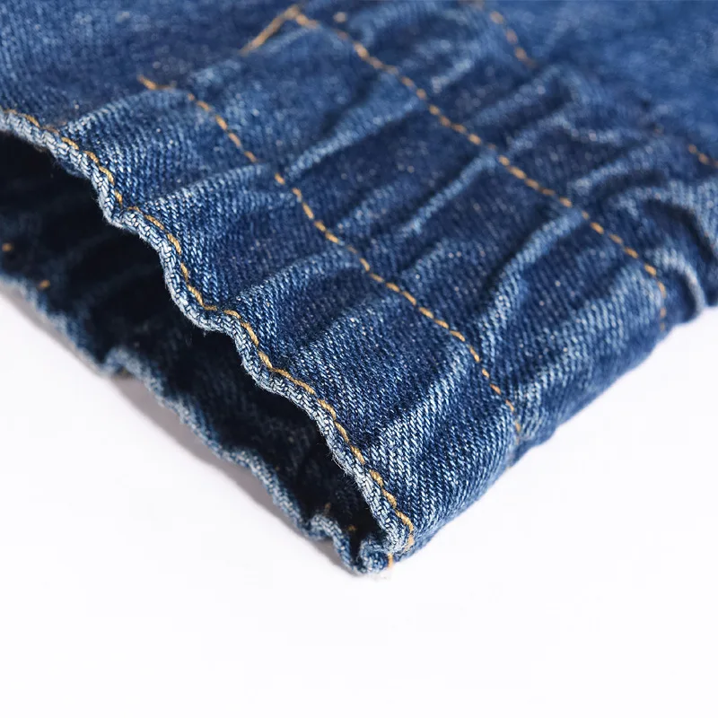 Женская джинсовая юбка с завышенной талией трапециевидная из денима большие