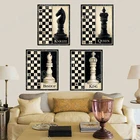 Проверьте мат! Постер На Холсте Классический с надписью король, королева, рыцарь, Епископ