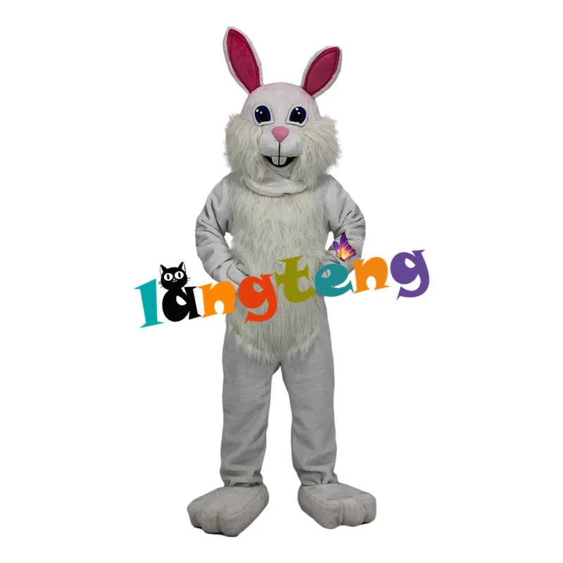 1181 Cute White Rabbit Easter Bunny Mascot Costume For Adult