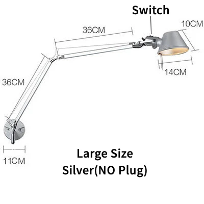 

Настенный светильник khelse E27 серебристый/черный