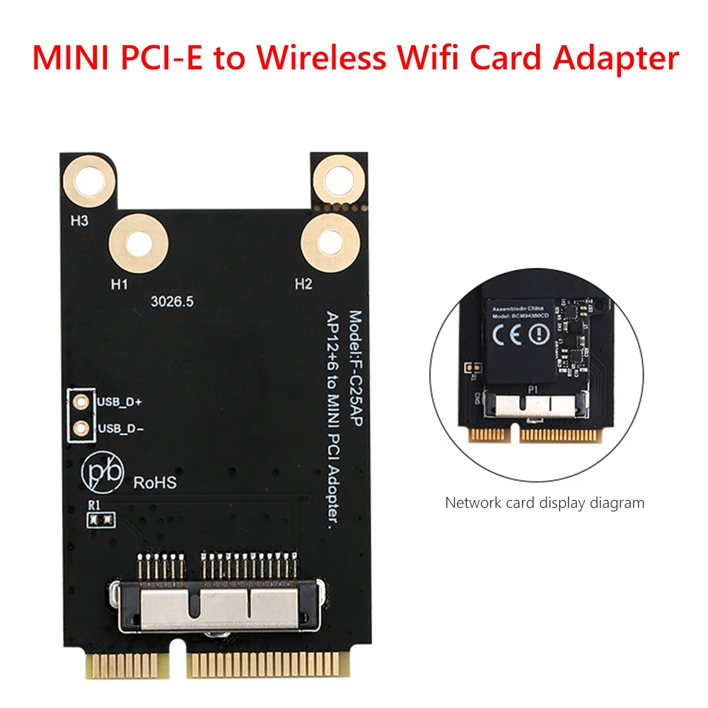 

Мини-плата PCI-E для преобразователя Wi-Fi, беспроводной адаптер для BCM94360CD BCM94331CD BCM94360CS bcm94360cs2, совместима с MacBook Pro