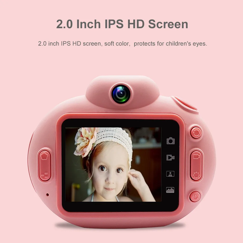 Children Kids Digital Camera 2.0 Inch Screen Support HD Video Record Self Timer timed shooting function multifunction camera | Электроника
