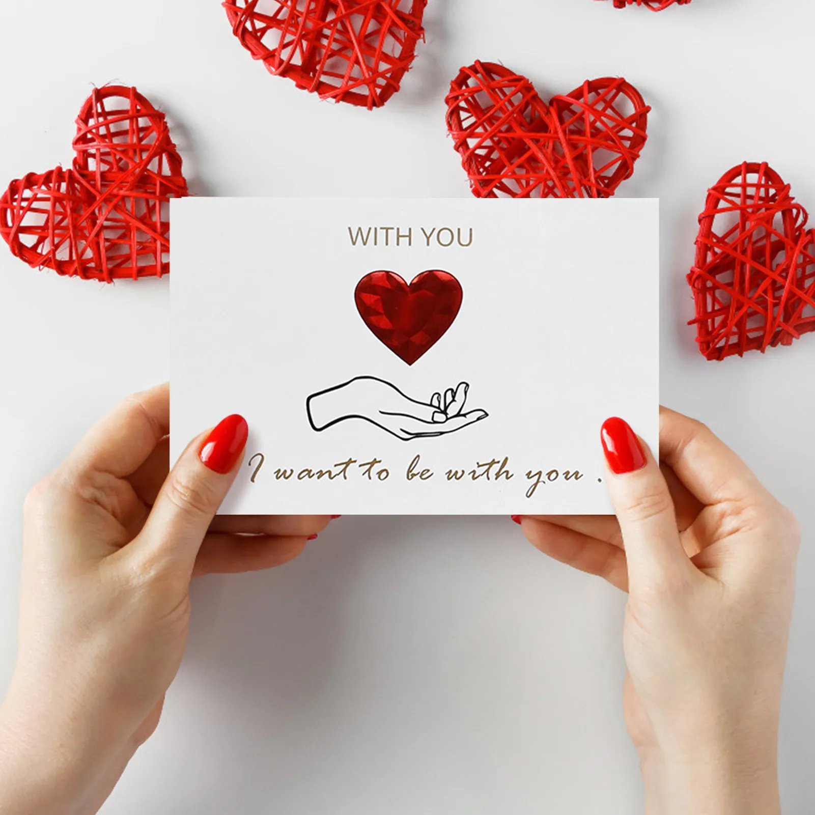 

DIY Cards Valentines Day Gift Love Postcard Wedding Invitation Greeting Cards Anniversary For Her Valentines Day Gift Card