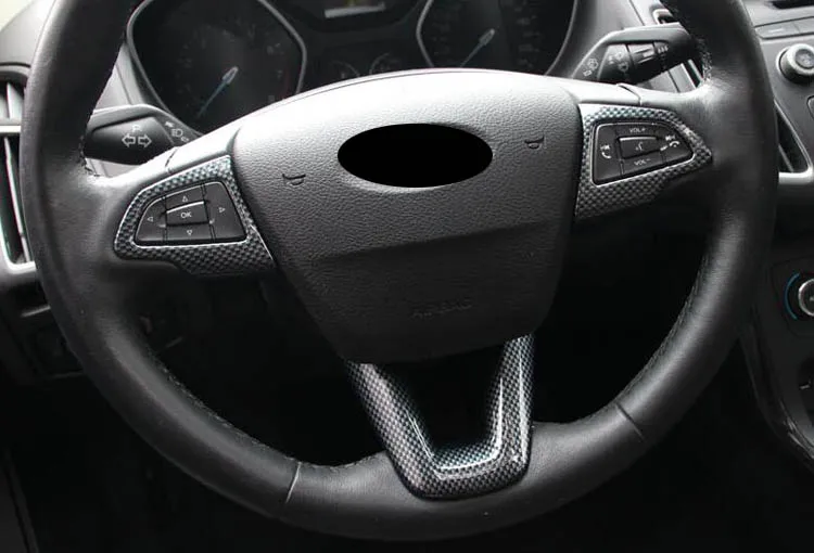 Аксессуары ABS углеродное волокно украшение руля автомобиля отделка Блестки