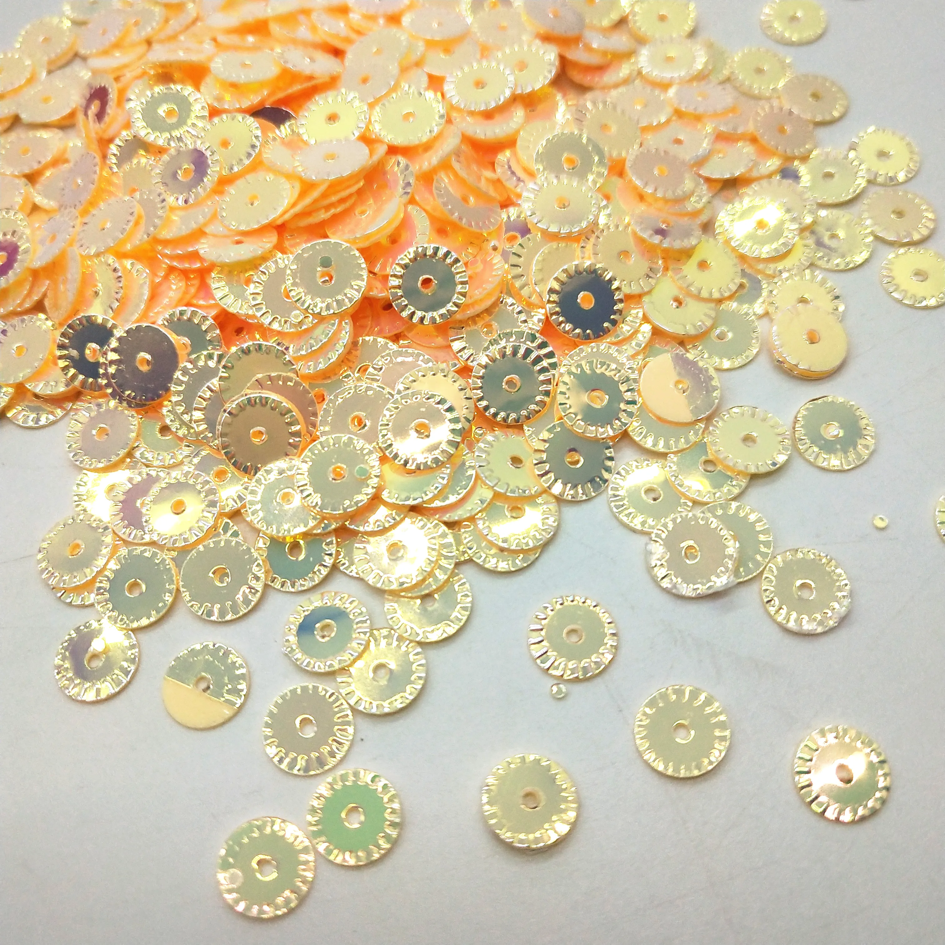 3000 шт 6 мм круглые колеса цветок Золотое покрытие свободные блестки шитье ПВХ DIY