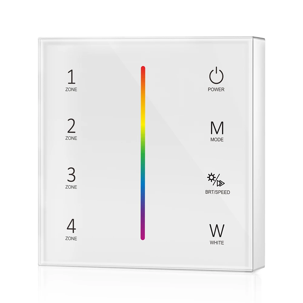 Настенный сенсорный светодиодный контроллер стеклянная панель rf2.4 g регулятор