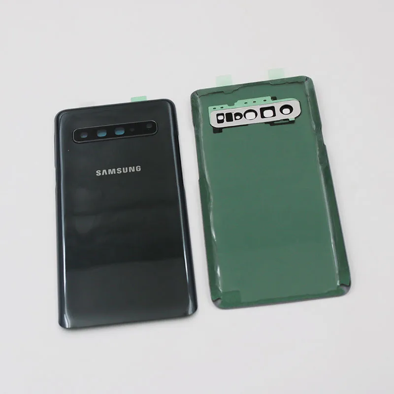 Стеклянный корпус для Samsung S10 5G G977 задняя крышка Galaxy s10 телефона с рамкой объектива