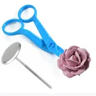 12 шт. голубые трубки цветок ножницы для ногтей Безопасность в розовых тонах подъемник для выпечки тортов с помадной начинкой декоративная форма лоток крем передачи формы для выпечки Инструменты