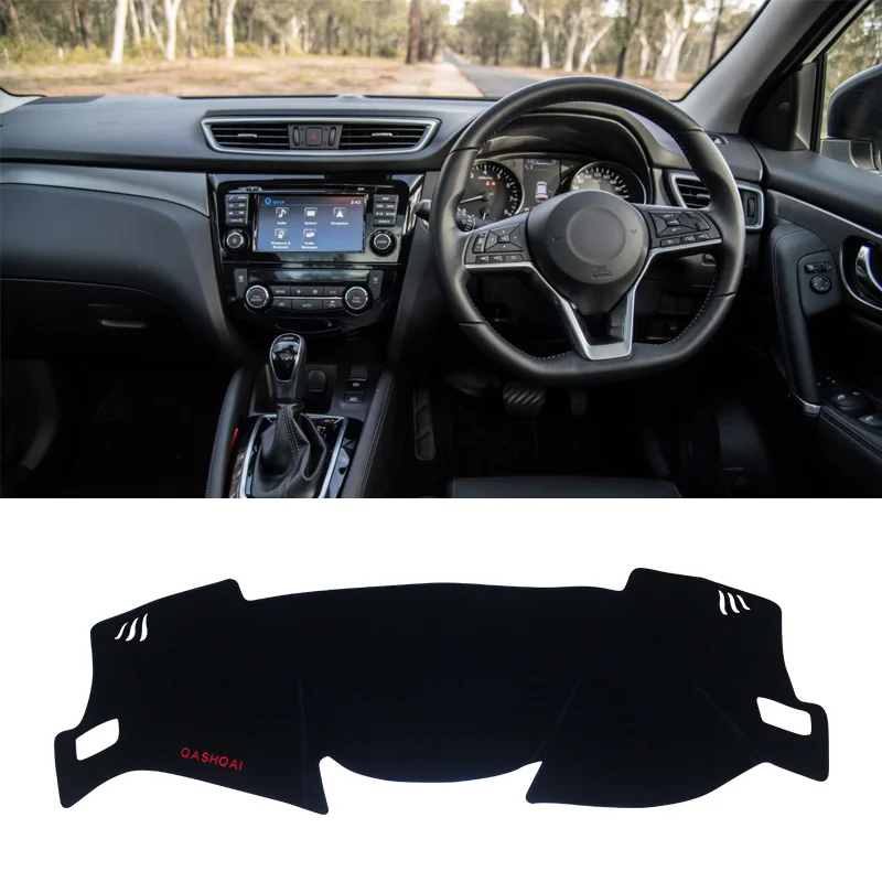 RHD Black Side Для Nissan Qashqai J11 LHD приборной панели автомобиля крышка коврики Избегайте светильник анти-УФ ковры протектор Аксессуары - Название цвета: RHD Black Side