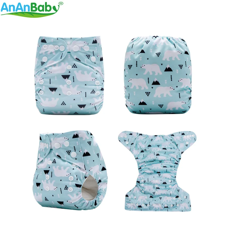 

New Arrival Baby Diaper Ananbaby Double Row Snaps Pocket Cloth Nappies Modern Fashion Diaper With Insert