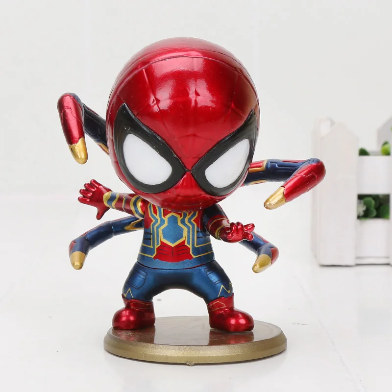 10cmwithbase no box Marvel, Мстители, Железный Человек-паук, Tamashii, сценические Мстители, Человек-паук, Бесконечная война, фигурка, коллекция, модель, куклы, игрушки, подарок - Цвет: 10cmwithbase no box