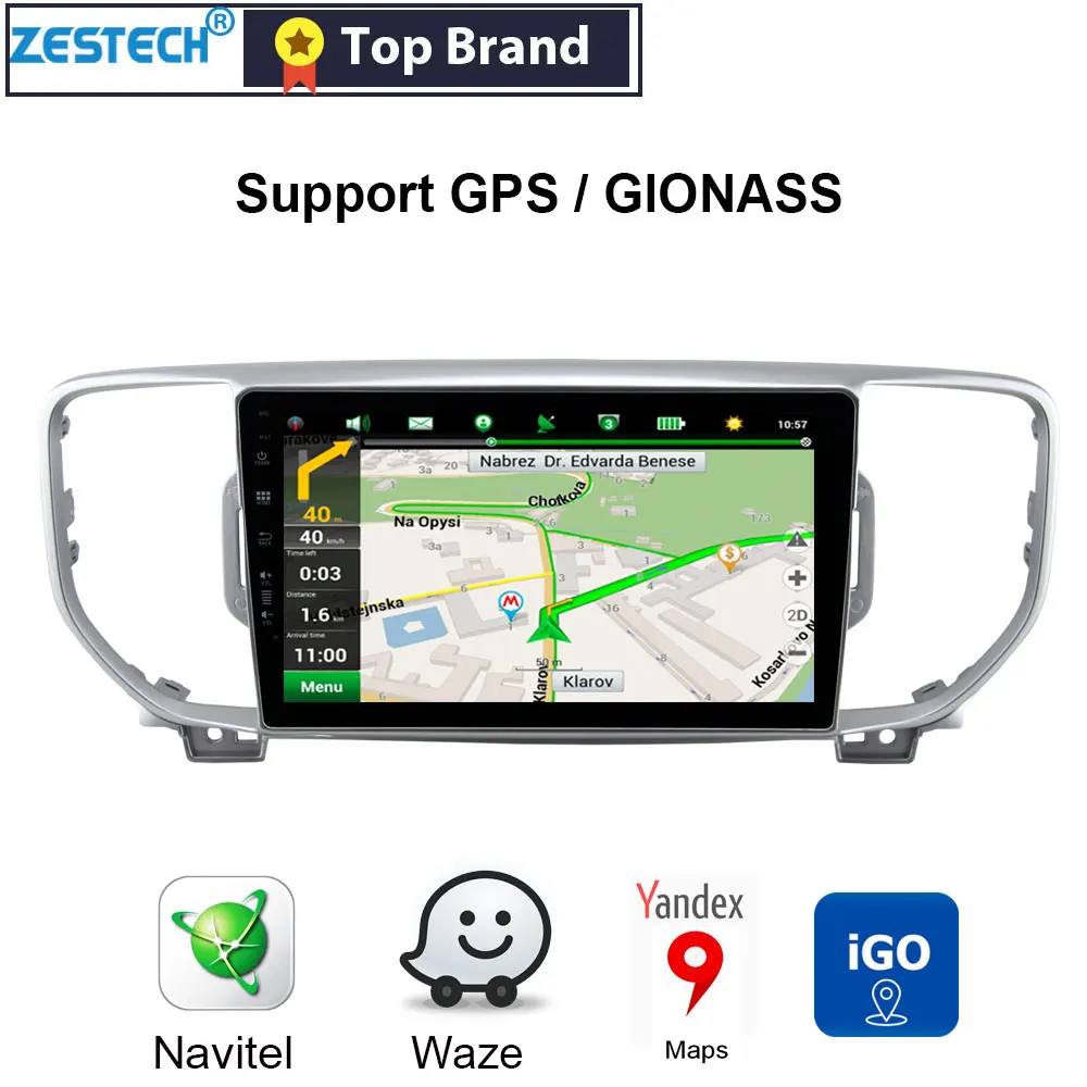 Автомагнитола zetech PX6 1din 4 + 64 ГБ Android для Kia Sportage 2018 мультимедиа головное устройство