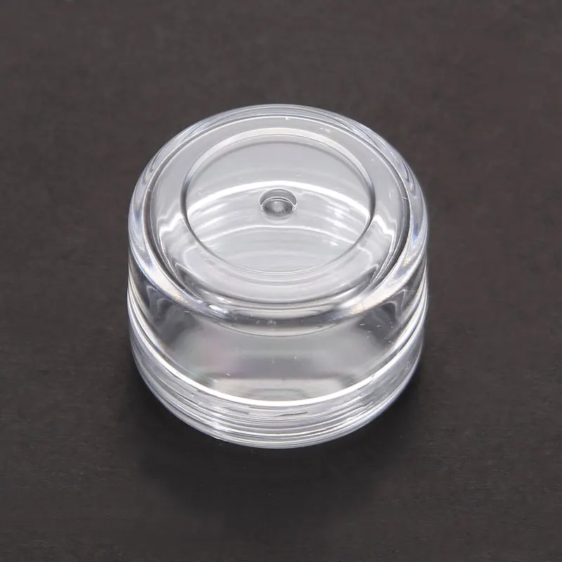 

1pcs Mini Cosmetics J ar Box Cream n ail Cosmetic Bead Storage Pot Container Round B ottle Portable Plastic Transparent Case