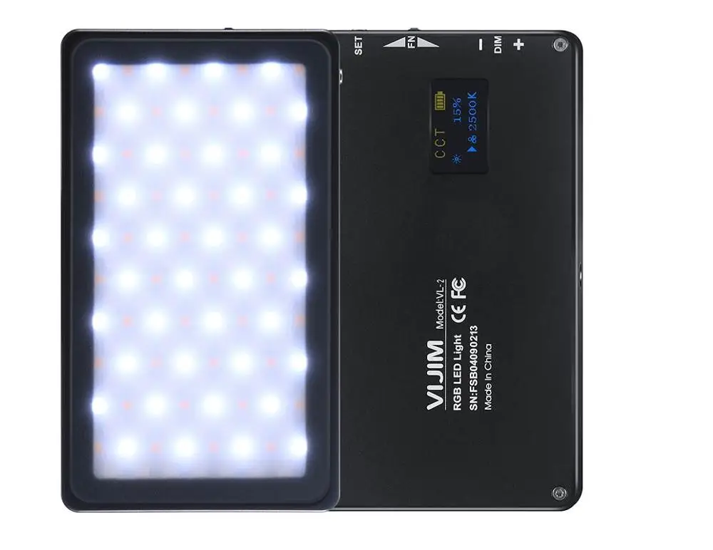 RGB Light VIJIM VL-2 RGB светодиодный светильник для видео 2500 K-8500 K с регулируемой яркостью на камеру, светильник для фотосъемки, магнитный светильник для DSLR камеры sony Nikon - Цвет: RGB Light