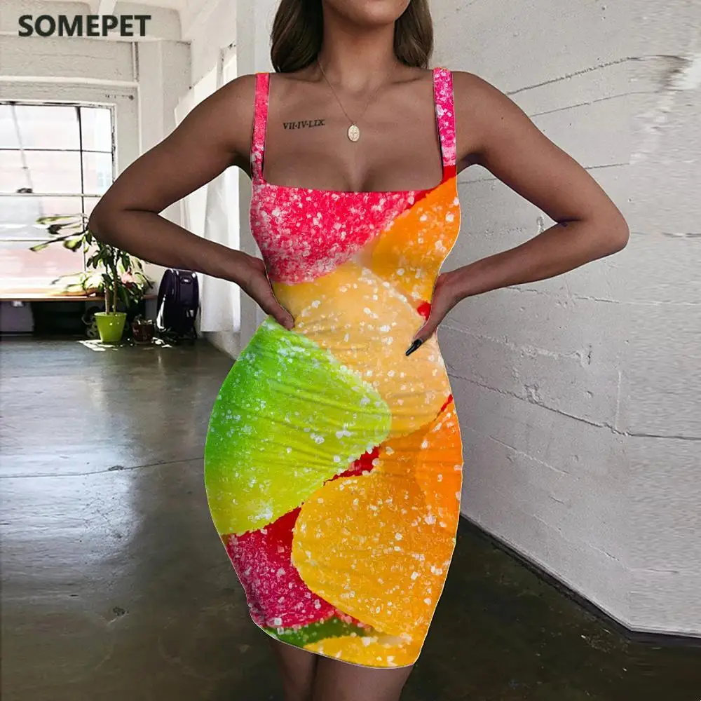 Женское платье Тюльпан с цветочным принтом без рукавов|Женские платья| |