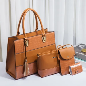 2022 new womens top handle bags large capacity ladies business office bag pu leather alligator pattern retro female handbags free global shipping