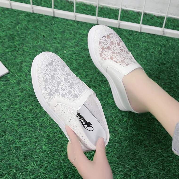 

platform sneakers House Slippers Platform Shoes Woman 2021 Luxury Slides Cover Toe Increased Internal Low Slipers Women Fretwork