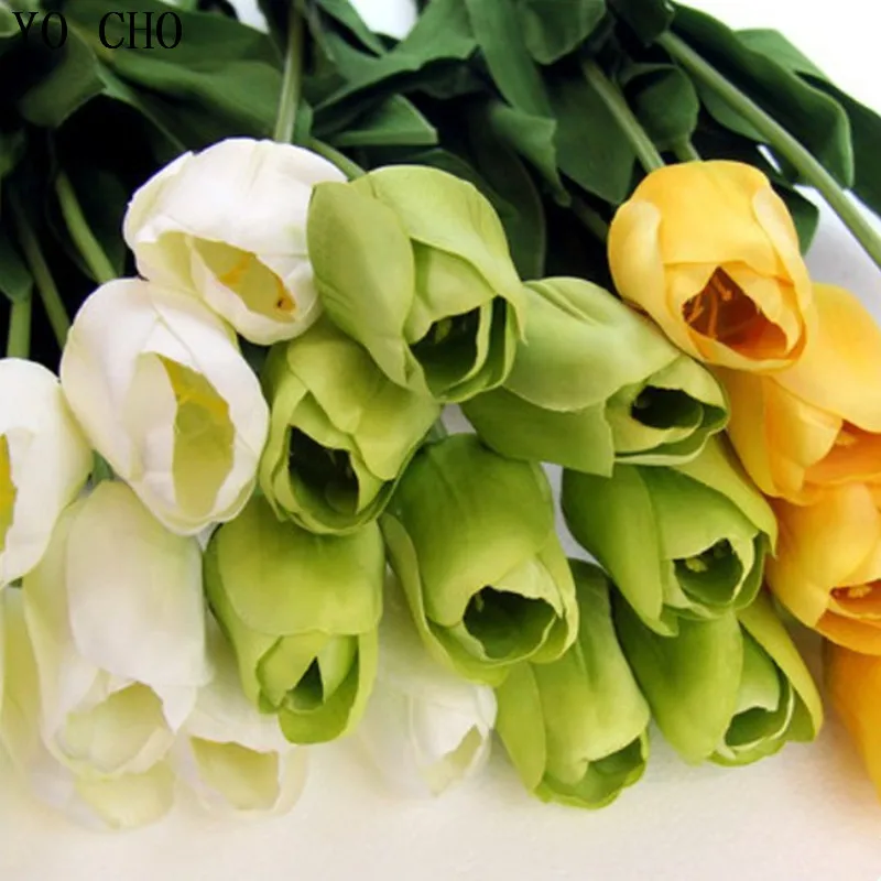 Прямая поставка 10 шт./Лот тканевые цветы тюльпанов искусственные шелковые для