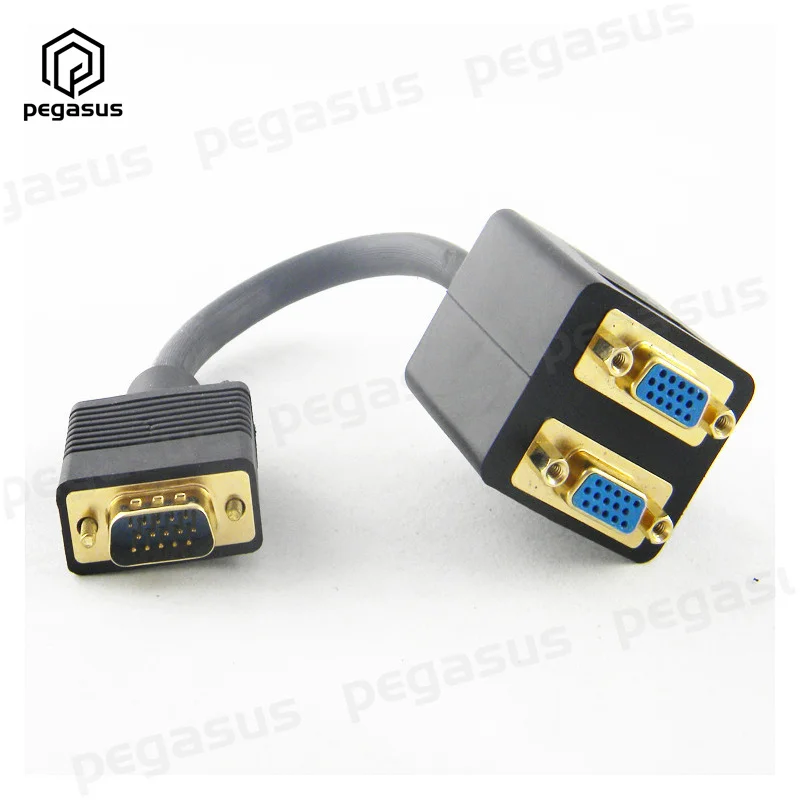 Переходник-разветвитель VGA папа-2 * мама для видеомонитора | Электроника