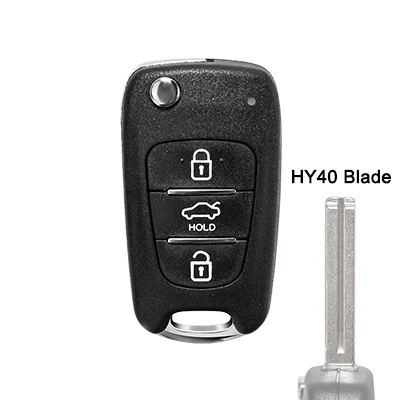HOLD with HY40 Blade OkeyTech 3 кнопки флип складной дистанционный Автомобильный ключ оболочки пустой для Kia Rio 3 Picanto Ceed Cerato Sportage K2 K3 K5 для hyundai I30 - Цвет: HOLD with HY40 Blade