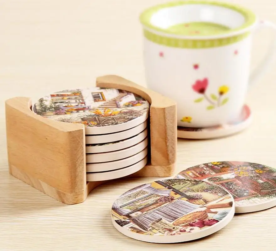 4 шт в европейском стиле обеденный стол кружка Нескользящая керамическая садовая