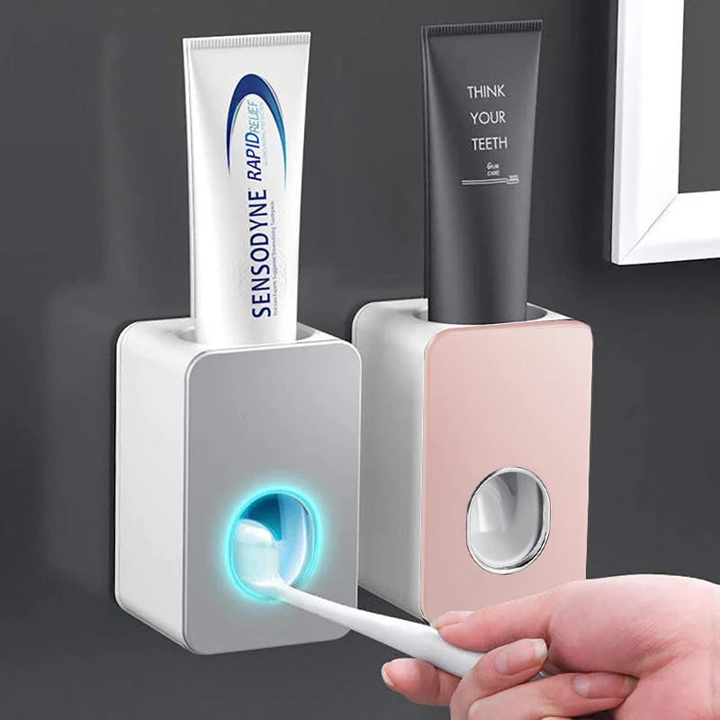 

Креативный настенный автоматический диспенсер для зубной пасты, пыленепроницаемый держатель для зубной пасты, пластиковые аксессуары для ...